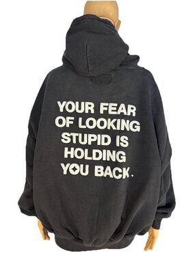 Alchemai Hoodie Sweatshirt  “Your Fear Is Holding You Back” One Size Unisex